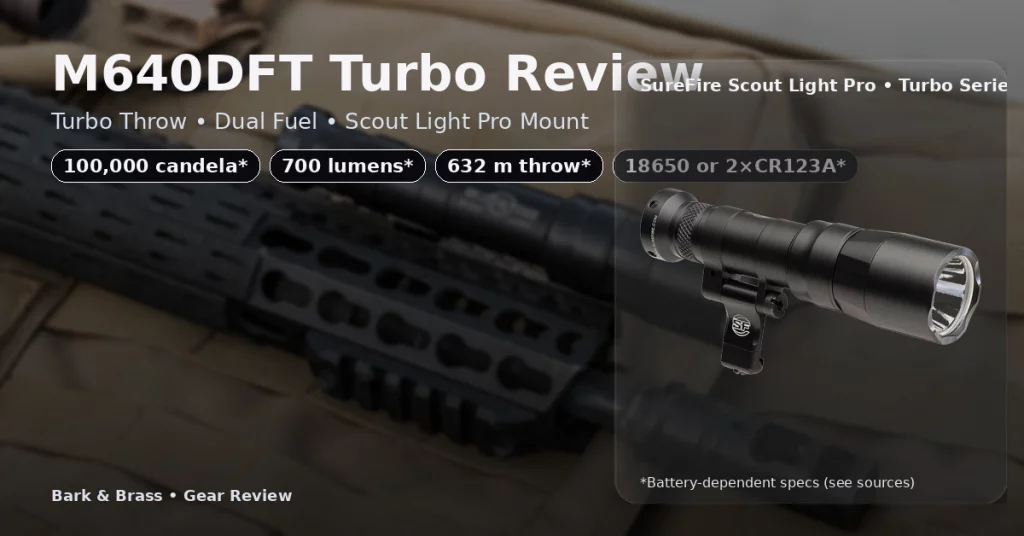 SureFire M640DFT Turbo Scout Light Pro mounted weapon light review feature image