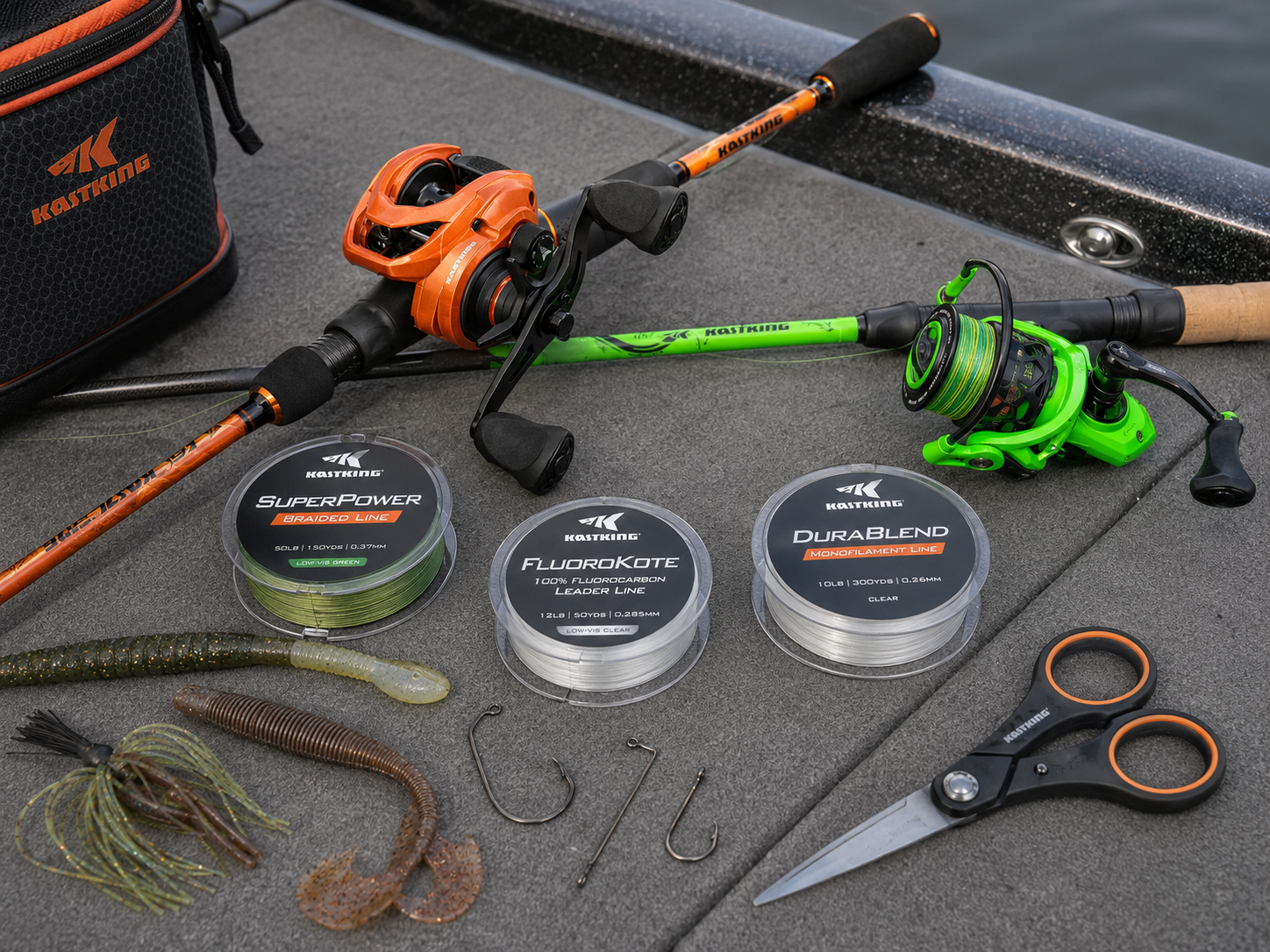 Best KastKing reels for bass fishing paired with braid fluorocarbon and monofilament