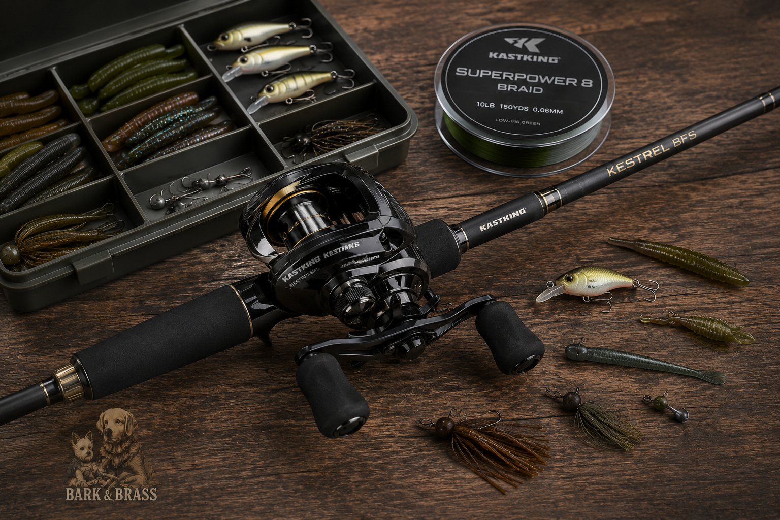 best KastKing rod and reel combos Kestrel BFS baitcaster for light bass lures