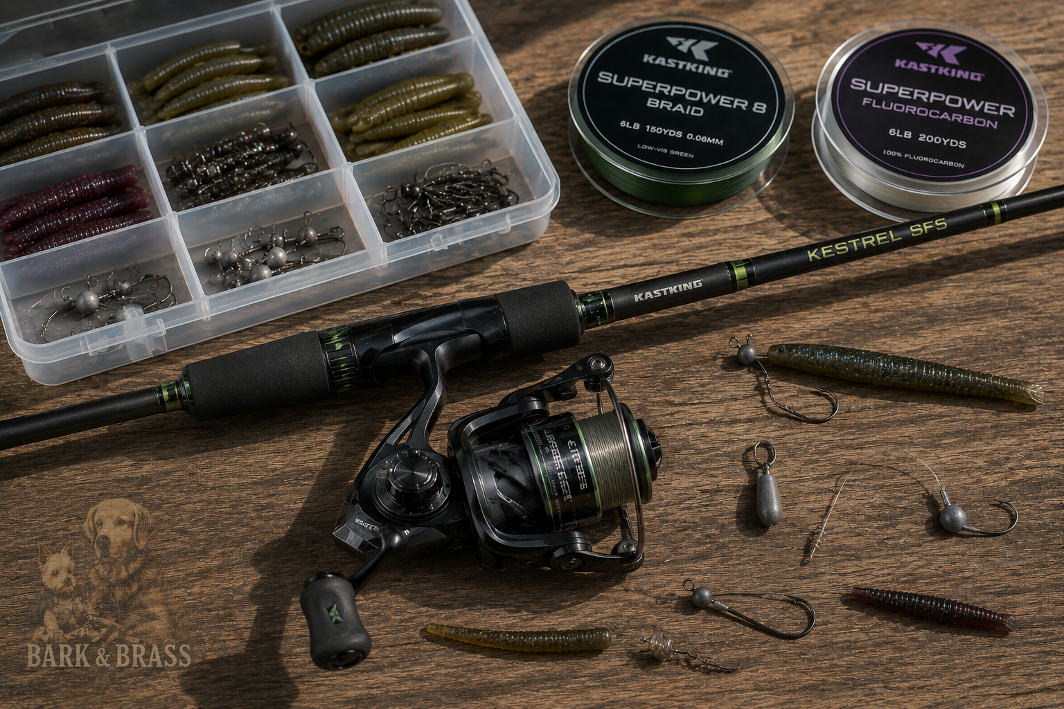 best KastKing rod and reel combos Kestrel SFS spinning combo for finesse bass fishing
