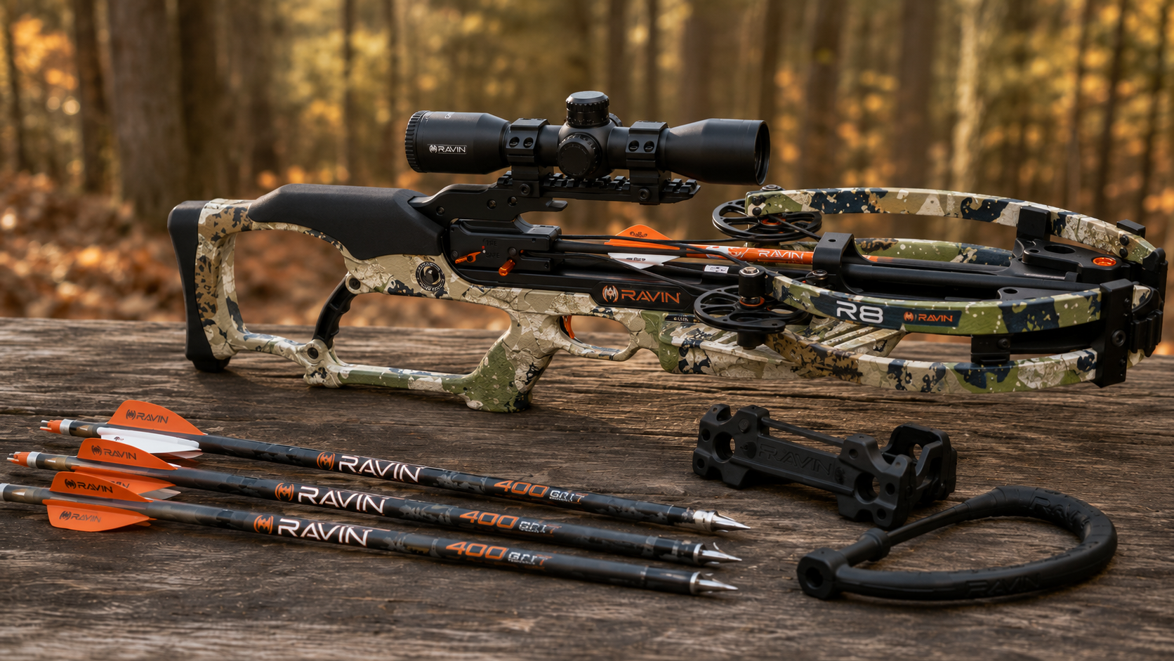 Ravin R8 XK7 review scope and arrows included with crossbow package