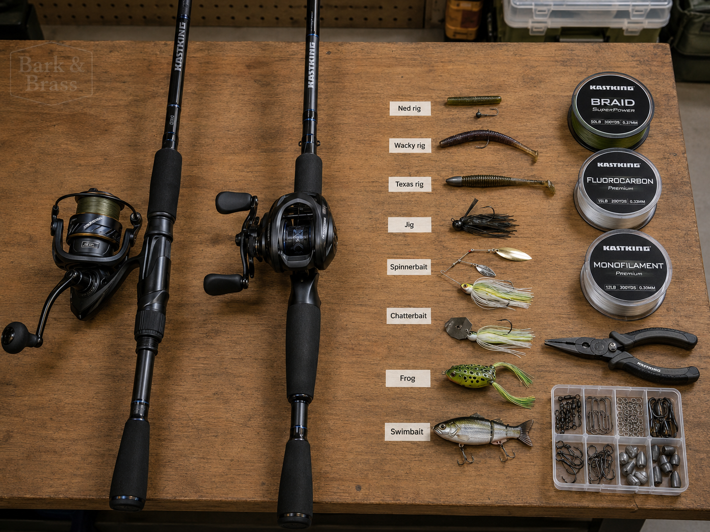 best KastKing rod and reel combos buying guide with bass lures and fishing line