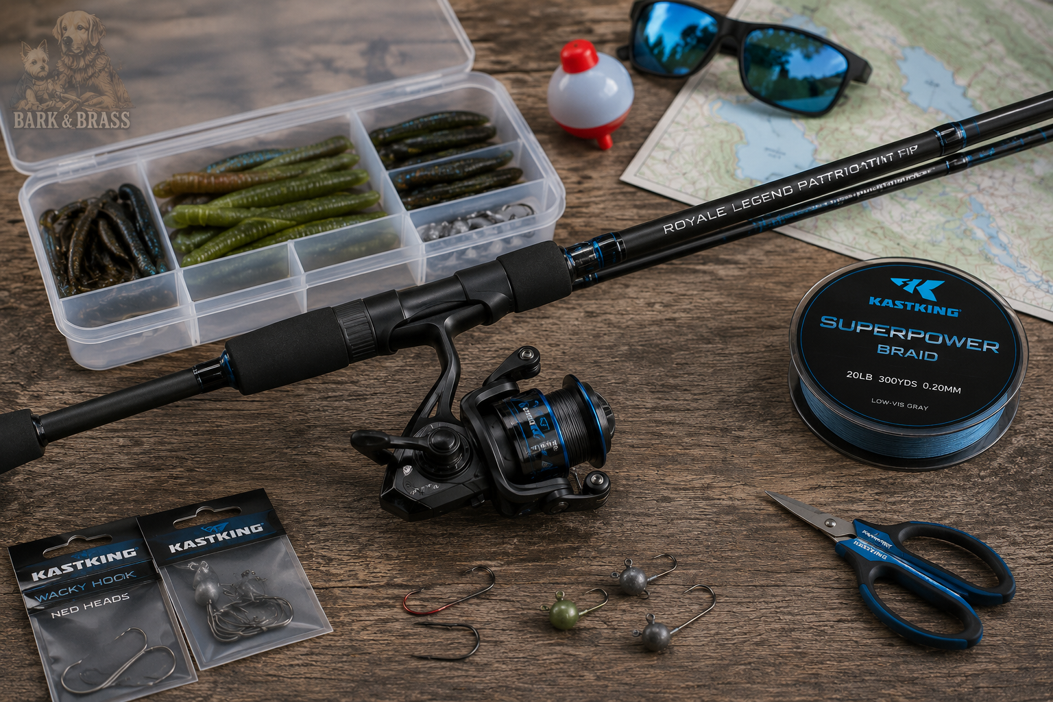 best KastKing rod and reel combos Patriot Twin-Tip baitcaster for bass fishing