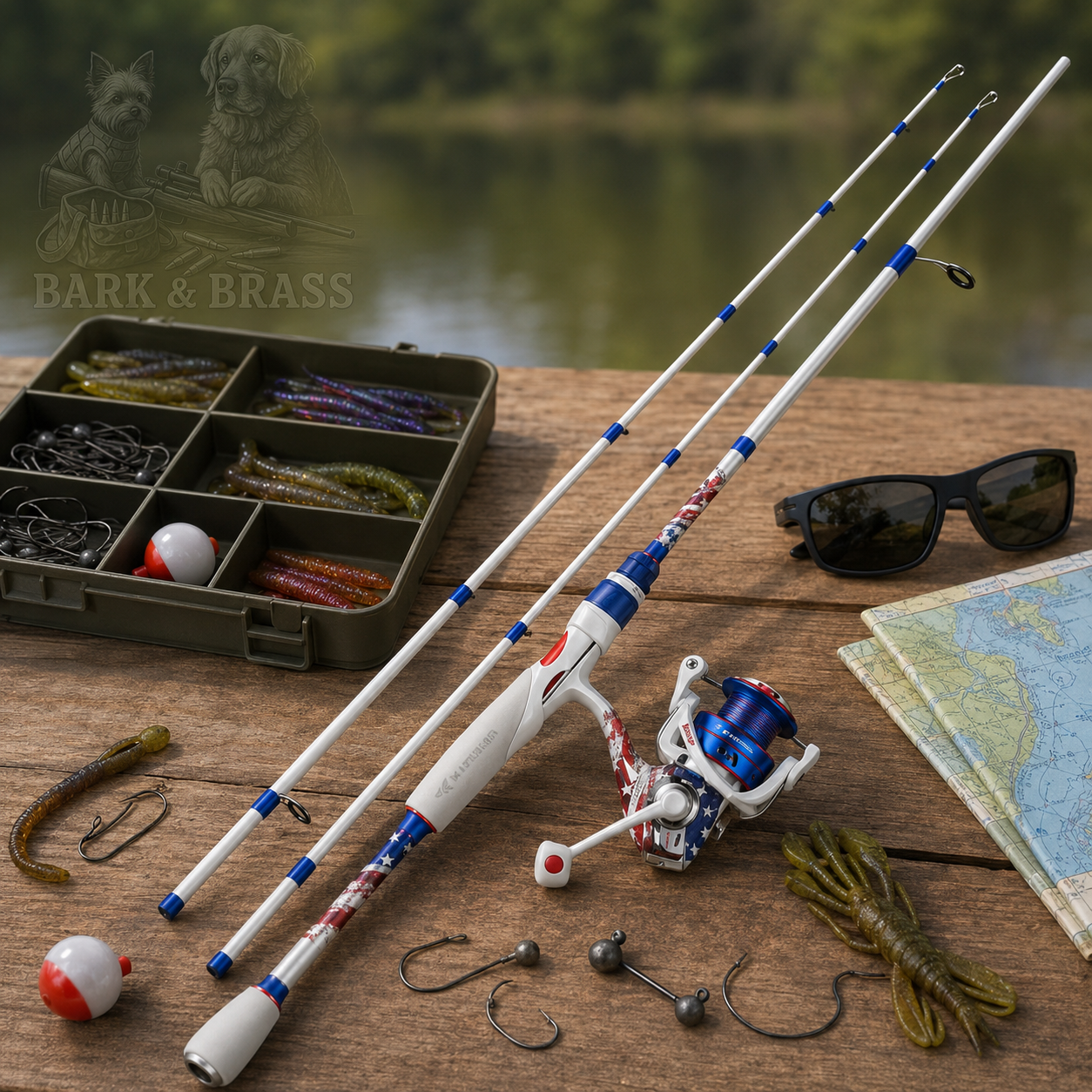 best KastKing rod and reel combos Patriot Twin-Tip spinning combo for beginner bass fishing