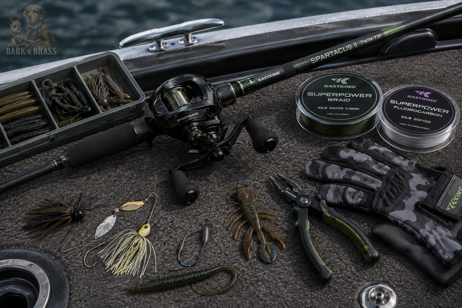 best KastKing rod and reel combos Spartacus II baitcaster for power bass fishing